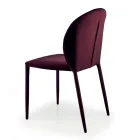 Sedia Sala da Pranzo Rivestita in Velluto Made in Italy 4 Pezzi - Victory Viadurini