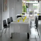 Sedia Sala Pranzo in Metallo e Polipropilene Made in Italy, 4 Pezzi - Carlita Viadurini