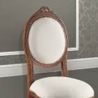 Sedia Stile Classico in Legno di Noce Imbottita Made in Italy - Elegant Viadurini