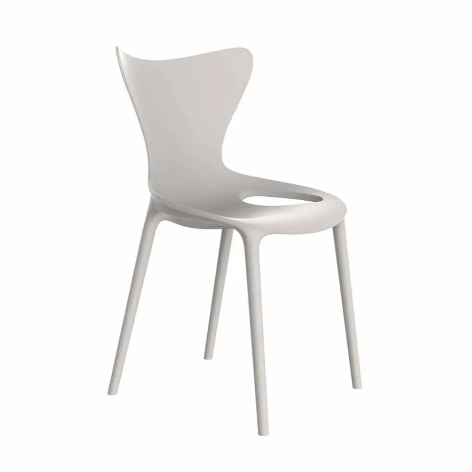 Sedie da Giardino di Design Impilabile in Polipropilene 4 Pezzi - Love by Vondom Viadurini