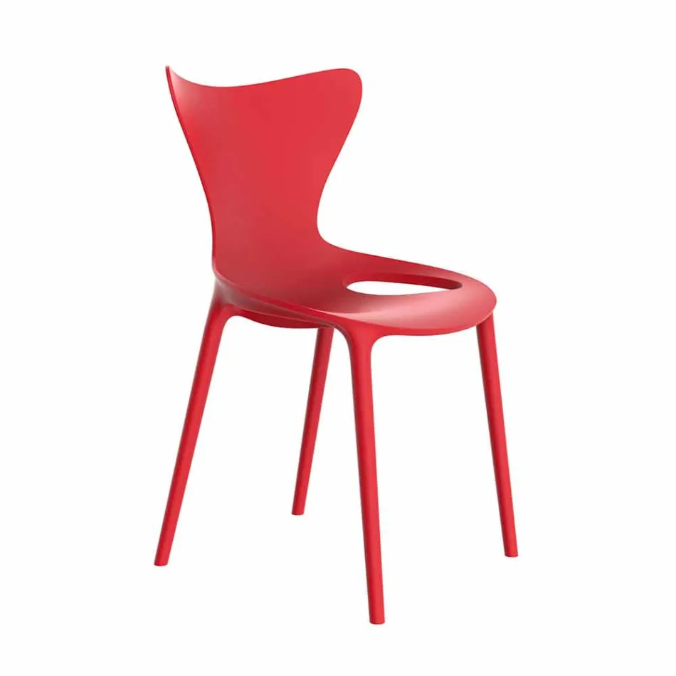 Sedie da Giardino di Design Impilabile in Polipropilene 4 Pezzi - Love by Vondom Viadurini