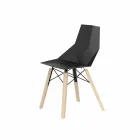 Sedie da Soggiorno o Cucina in Polipropilene e Legno - Faz Wood by Vondom Viadurini