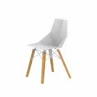 Sedie da Soggiorno o Cucina in Polipropilene e Legno - Faz Wood by Vondom Viadurini