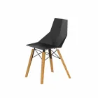 Sedie da Soggiorno o Cucina in Polipropilene e Legno - Faz Wood by Vondom Viadurini