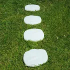 Segnapassi da Giardino a Forma di Sasso Fluo Made in Italy 4 Pezzi - Sasso Viadurini