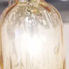 Selene Bossa Nova lampada da tavolo Ø10 H 26cm in vetro soffiato ambra Viadurini