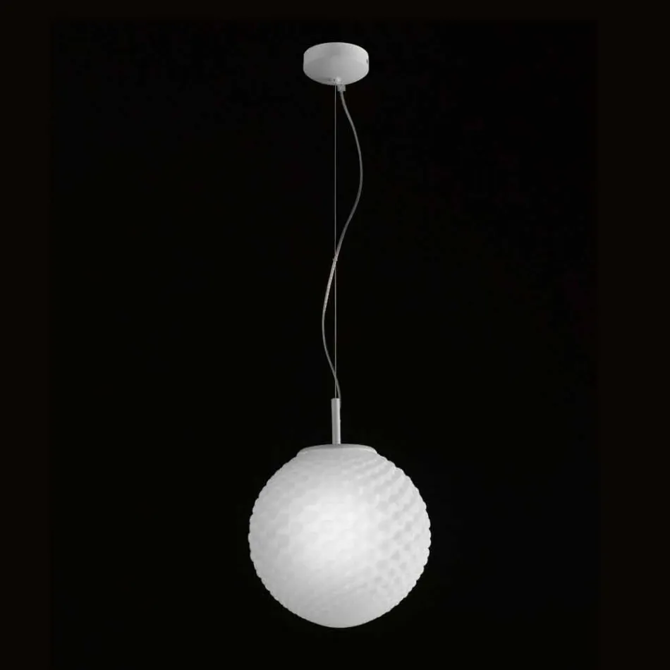 Selene Domino lampadario in vetro soffiato fatto a mano Ø27 H 27/140cm Viadurini