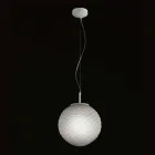 Selene Domino lampadario in vetro soffiato fatto a mano Ø27 H 27/140cm Viadurini