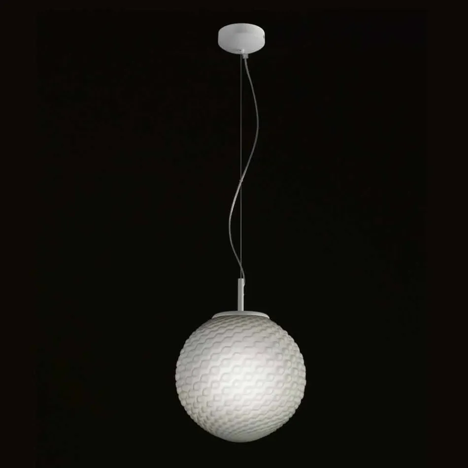 Selene Domino lampadario in vetro soffiato fatto a mano Ø27 H 27/140cm Viadurini