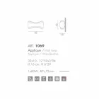 Selene Ionica applique  32x10 H16cm in acciaio e vetro made in Italy Viadurini