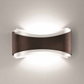 Selene Ionica lampada a muro made in Italy,40x12H20cm, acciaio e vetro
