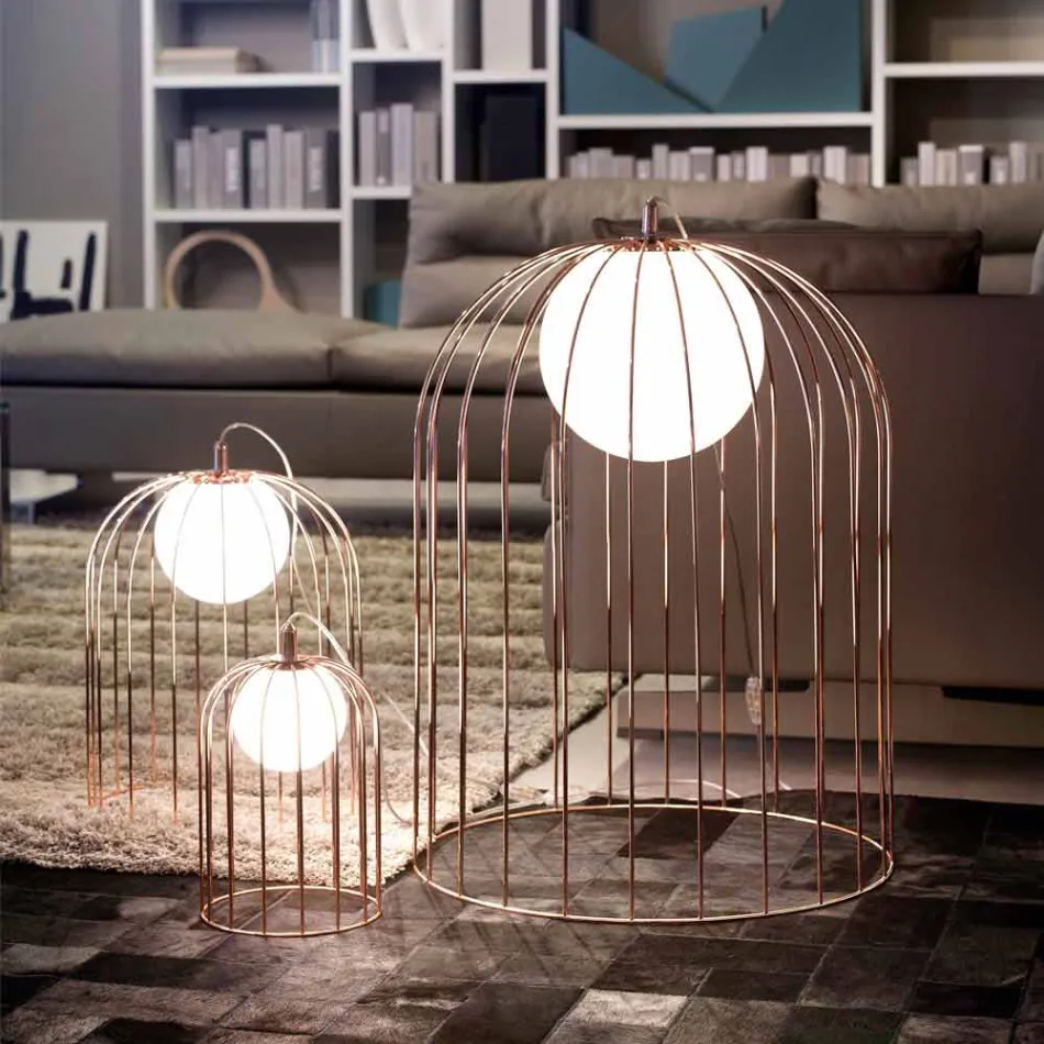 Selene Kluvì lampada da tavolo di design in vetro soffiato Ø54 H 70cm  Viadurini