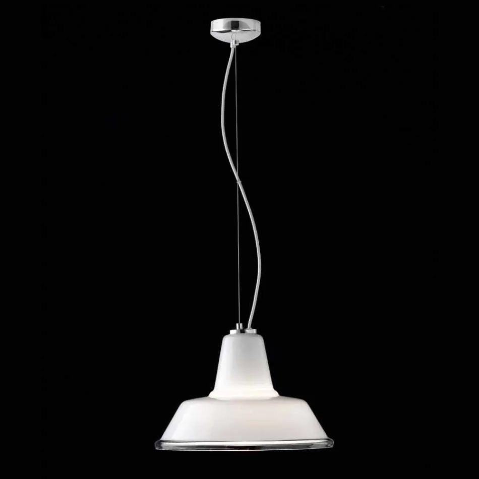 Selene Lampara lampada a sospensione in vetro soffiato Ø37 H 24/140 cm Viadurini