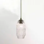 Selene Origami lampada a sospensione in vetro soffiato Ø16 H 30/140cm Viadurini