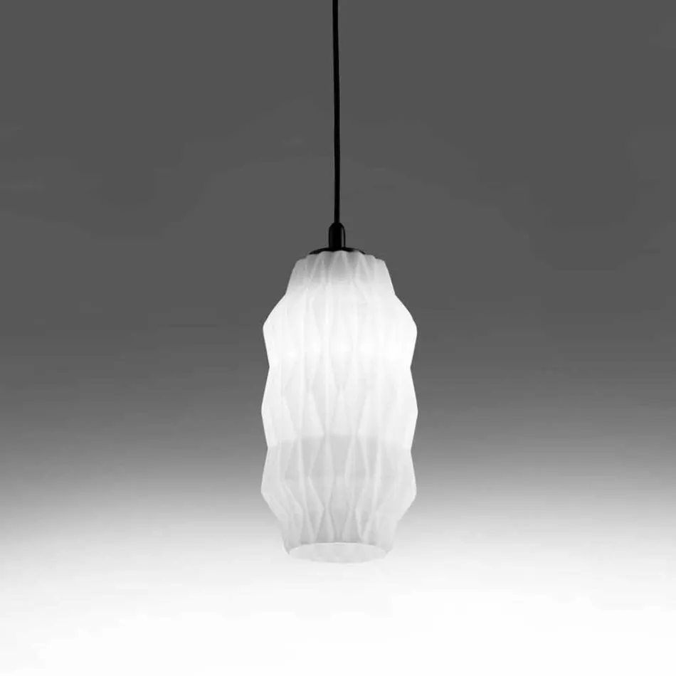 Selene Origami lampada a sospensione in vetro soffiato Ø16 H 30/140cm Viadurini