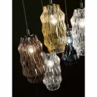 Selene Origami lampada a sospensione in vetro soffiato Ø16 H 30/140cm Viadurini