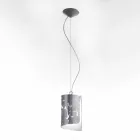 Selene Papiro lampada a sospensione moderna in cristallo Ø15 H 125cm Viadurini