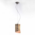 Selene Papiro lampada a sospensione moderna in cristallo Ø15 H 125cm