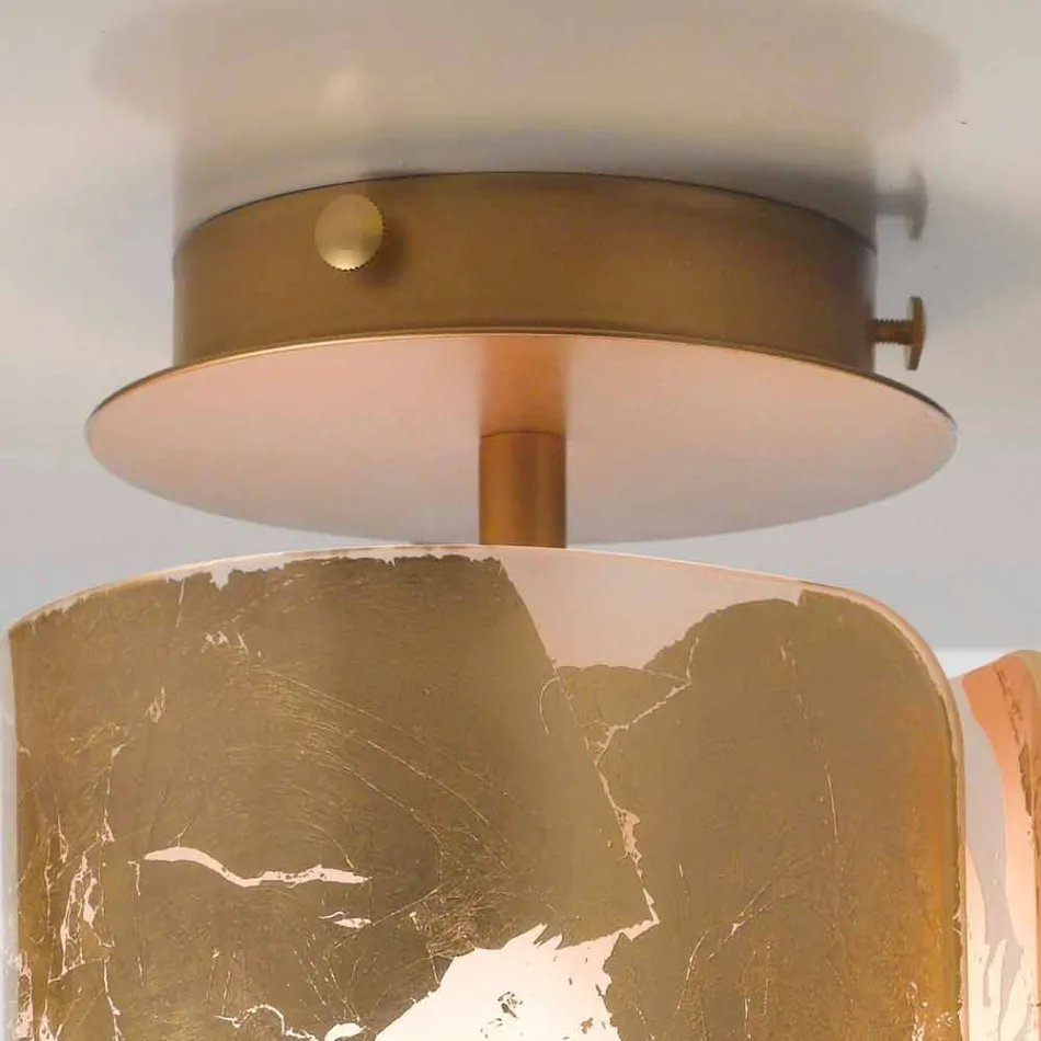 Selene Papiro lampada da soffitto in cristallo Ø15 H30cm,made in Italy Viadurini