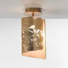 Selene Papiro lampada da soffitto in cristallo Ø15 H30cm,made in Italy Viadurini