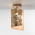 Selene Papiro lampada da soffitto in cristallo Ø15 H30cm,made in Italy