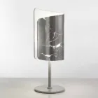 Selene Papiro lampada da tavolo di design in cristallo Ø15 H38cm  Viadurini