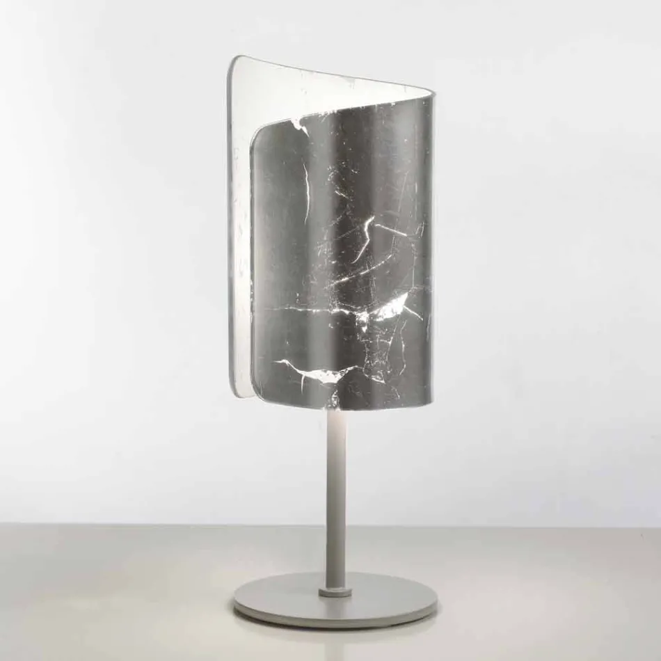 Selene Papiro lampada da tavolo di design in cristallo Ø15 H38cm  Viadurini