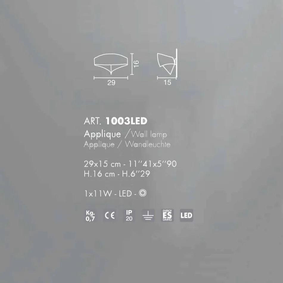 Selene Scudo applique in acciaio verniciato dal design moderno Viadurini