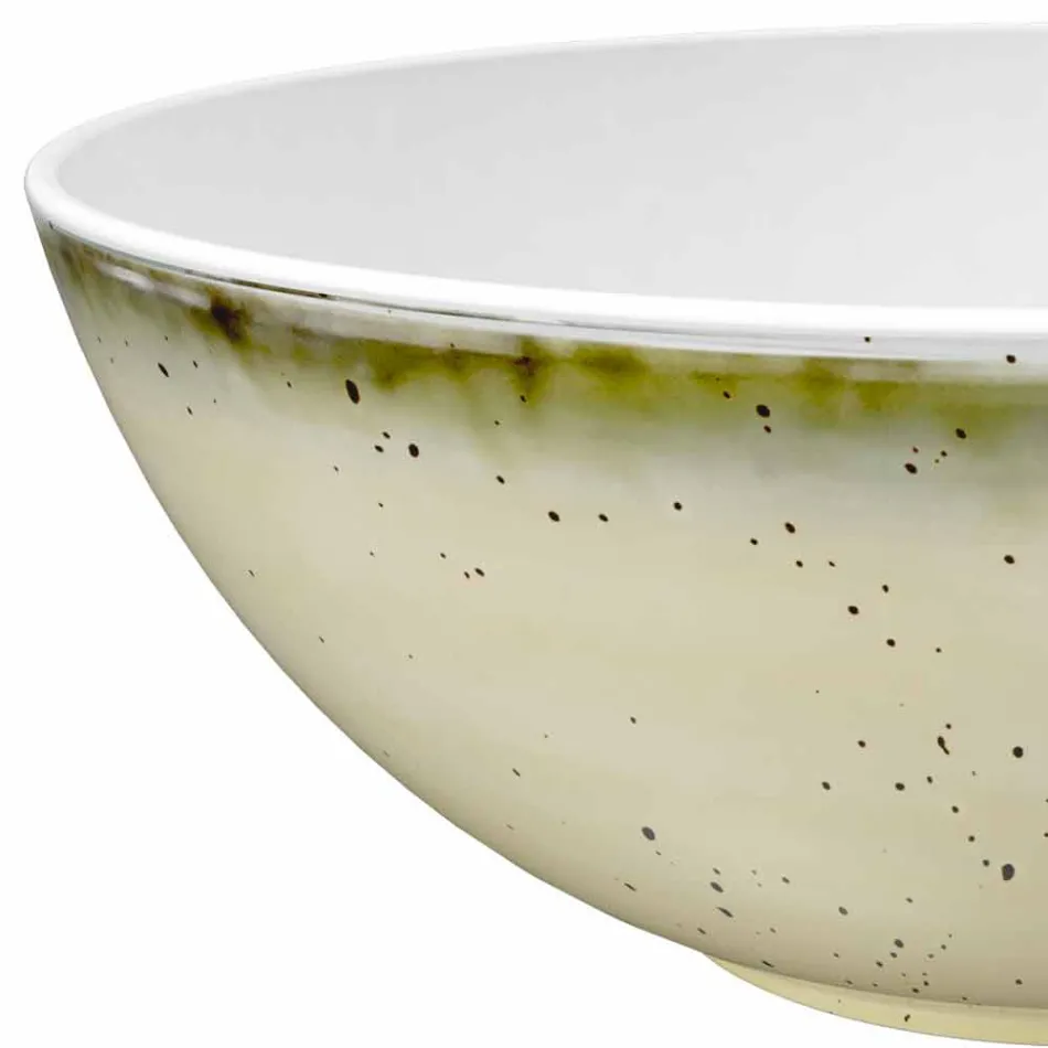 Servizio 6 Coppette per Gelato e 2 Ciotole in Porcellana Colorata - Rurolo Viadurini