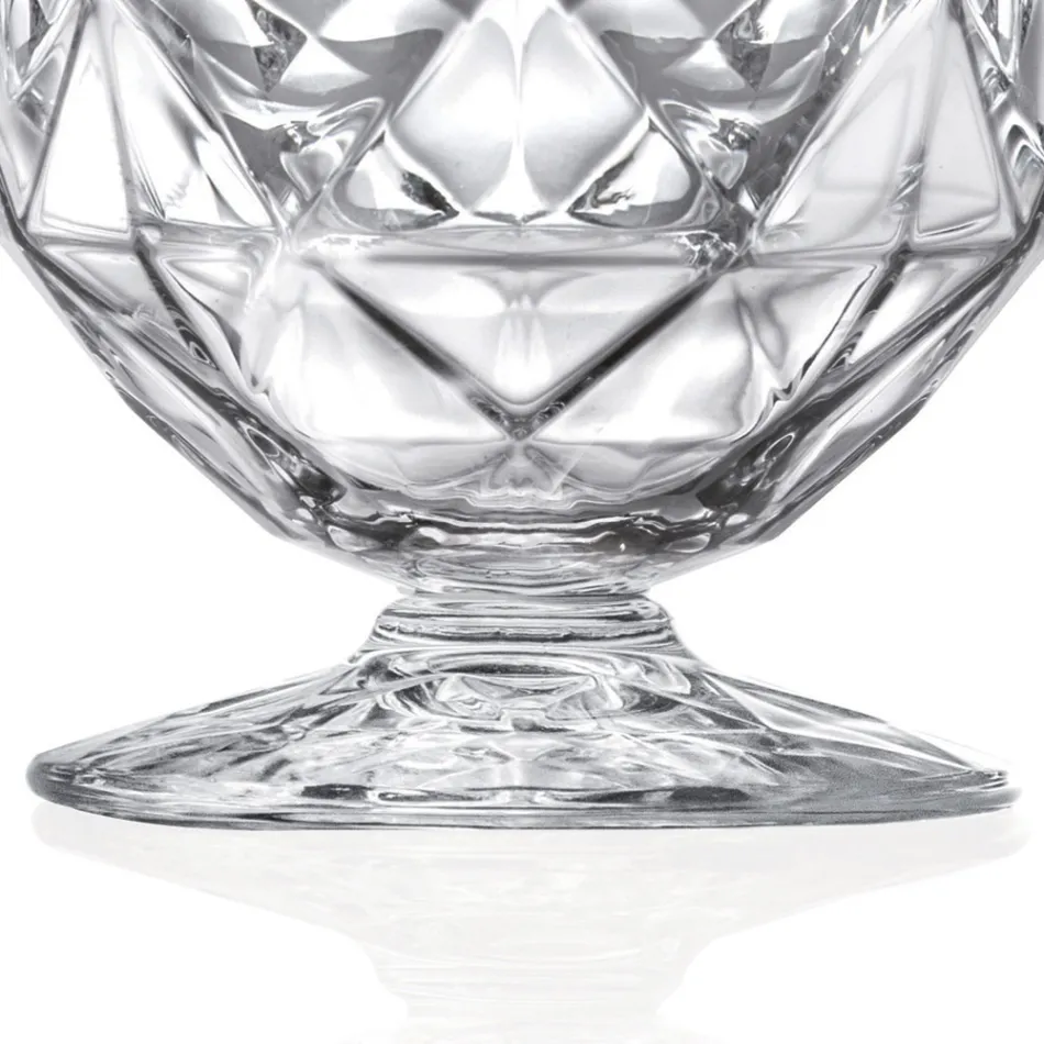 Servizio Bicchiere Calice Basso da Liquore in Eco Cristallo 12 Pz - Bromeo Viadurini