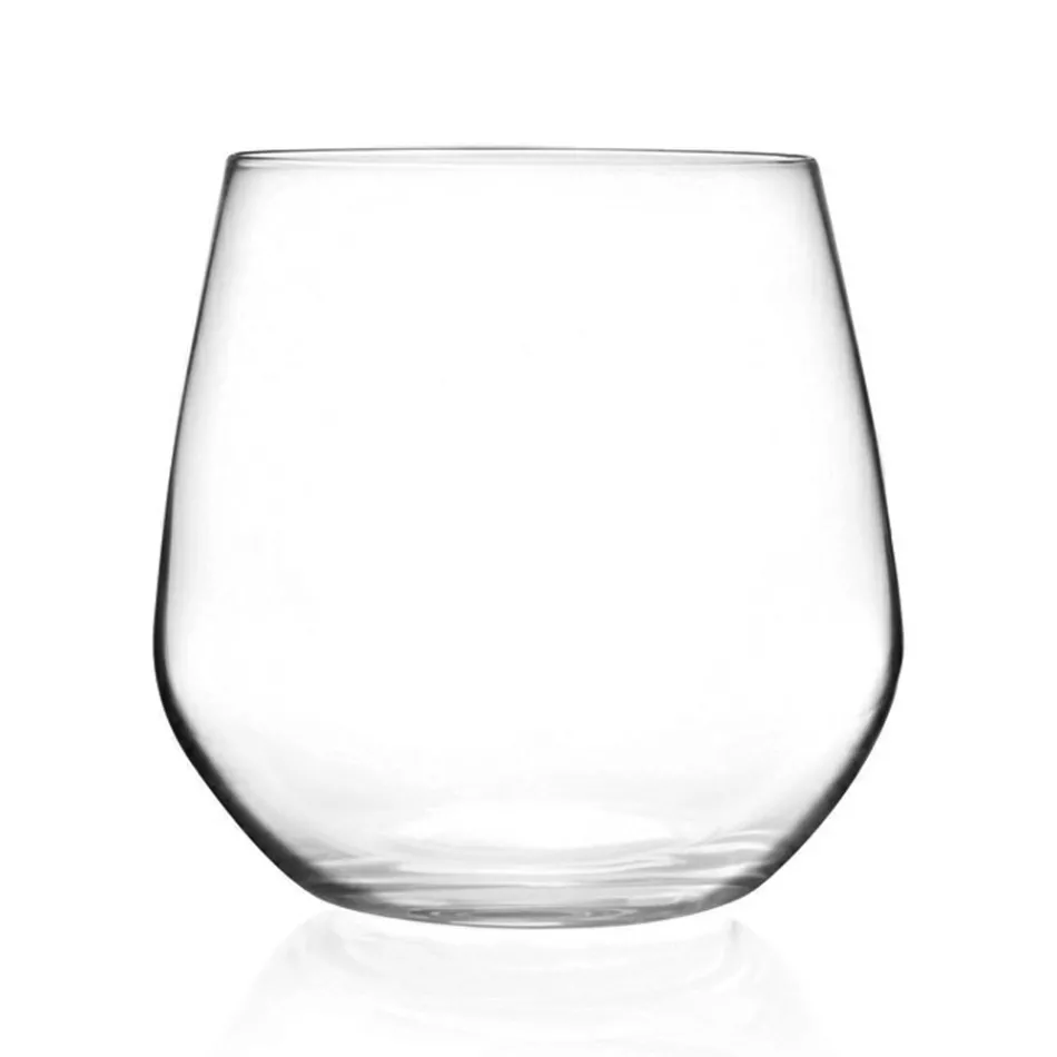 Servizio Bicchieri per Acqua in Eco Cristallo Design Minimale 12 Pz - Etera Viadurini