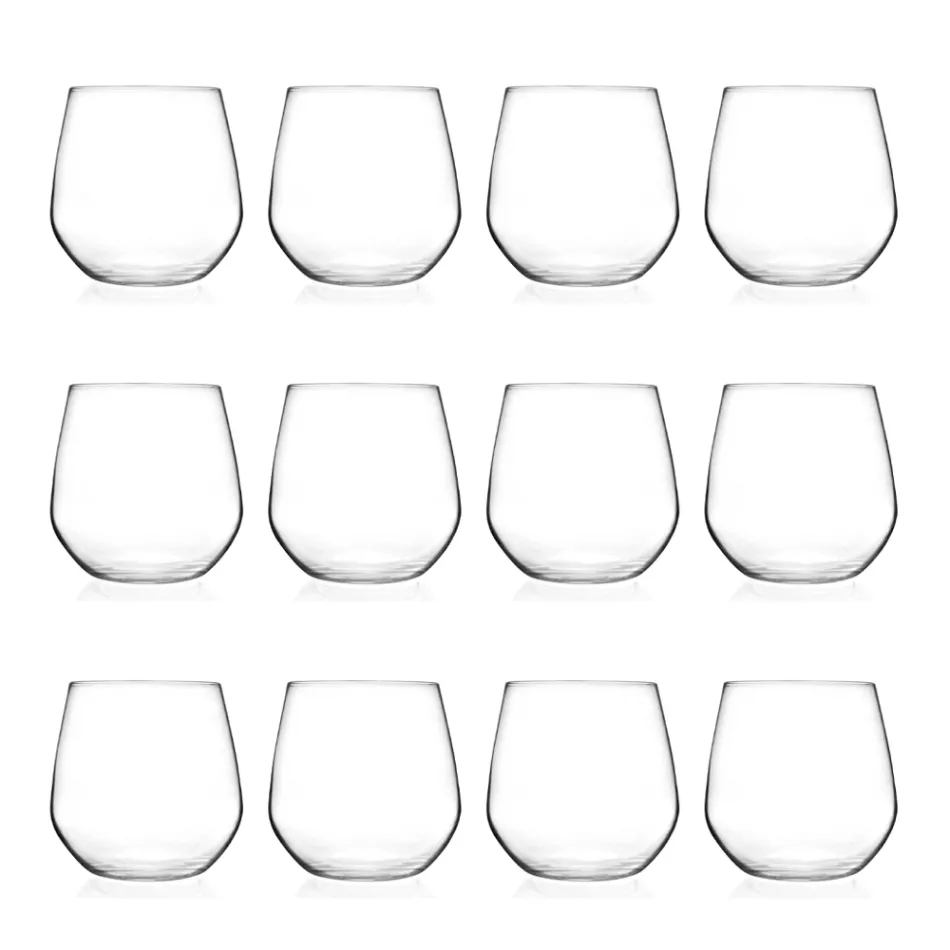 Servizio Bicchieri per Acqua in Eco Cristallo Design Minimale 12 Pz - Etera Viadurini