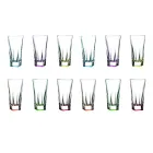 Servizio Bicchieri Tumbler Alti Cristallo Eco Colorato 12 Pezzi - Amalgama Viadurini