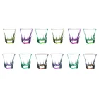 Servizio Bicchierini da Liquore in Cristallo Eco Colorato 12 Pz - Amalgama Viadurini