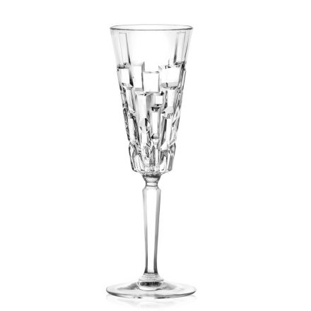 Servizio Calici Flute in Cristallo Eco Decorato di Lusso 12 Pezzi - Catania Viadurini