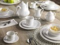 Servizio Completo da Colazione 22 Pezzi in Porcellana Bianca - Gimignano
