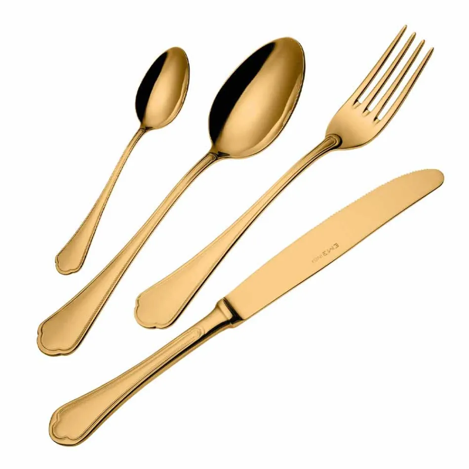 Servizio Completo di Posate in Acciaio Inox Design di Lusso 24 Pezzi - Boss Viadurini