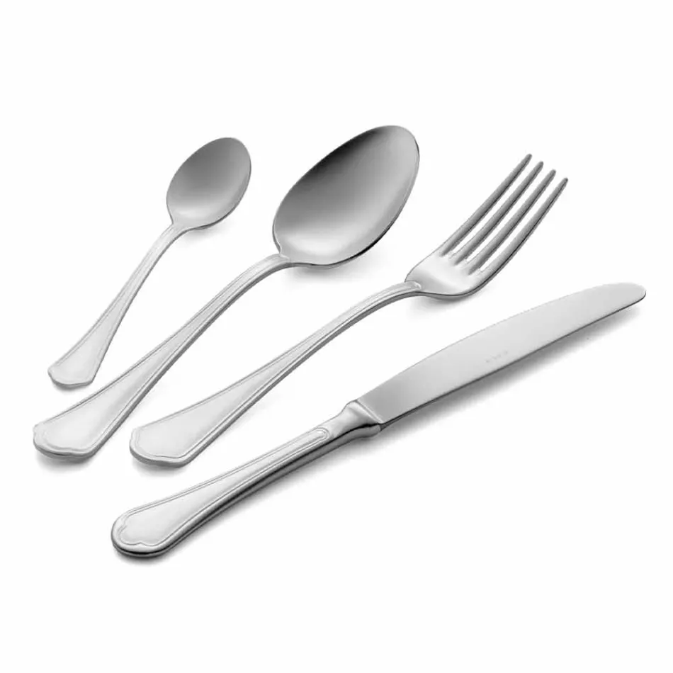 Servizio Completo di Posate in Acciaio Inox Design di Lusso 24 Pezzi - Boss Viadurini