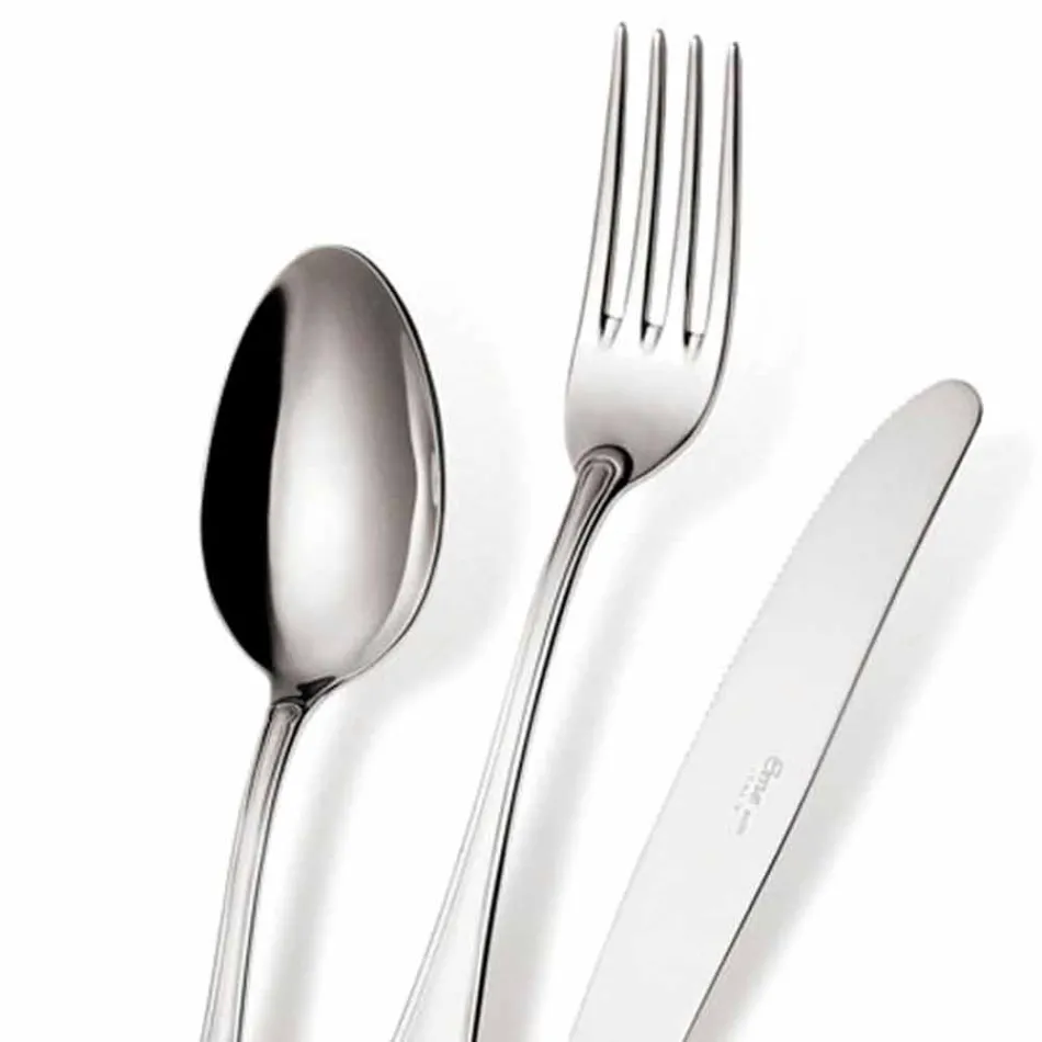 Servizio Completo di Posate in Acciaio Inox Design di Lusso 24 Pezzi - Boss Viadurini