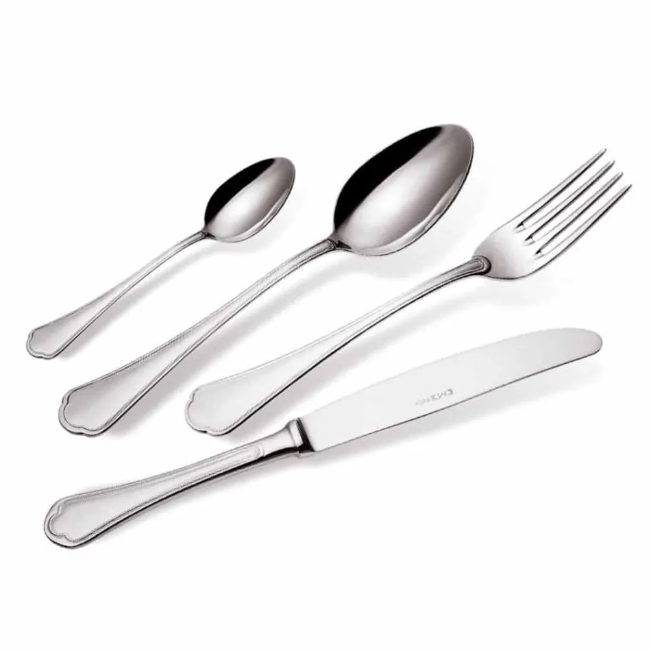 Servizio Completo di Posate in Acciaio Inox Design di Lusso 24 Pezzi - Boss Viadurini