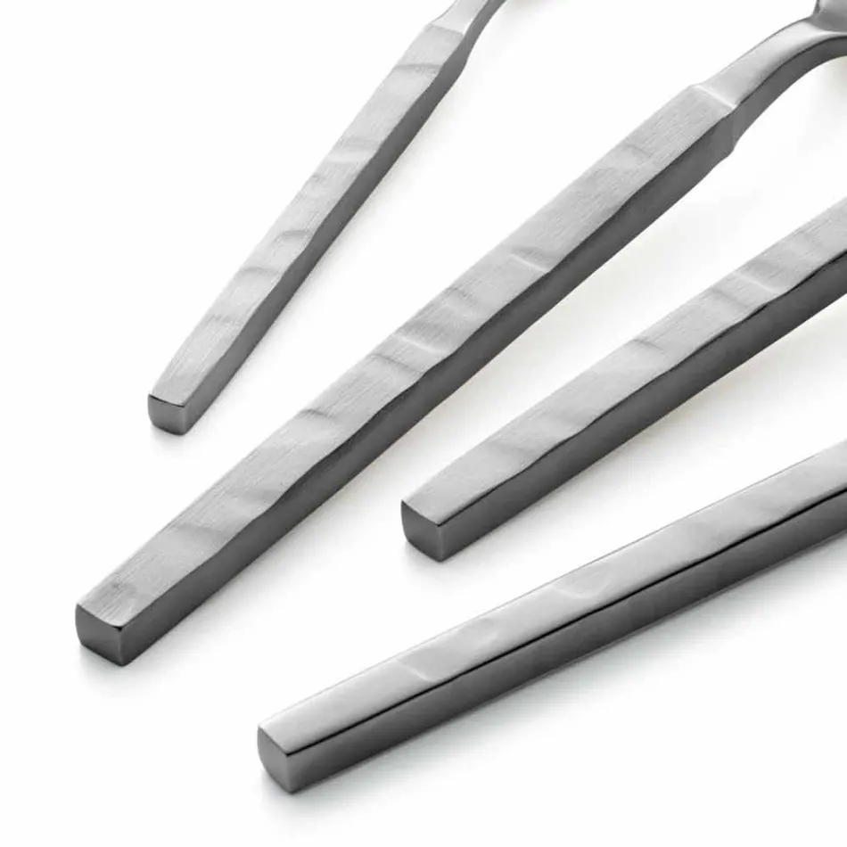 Servizio Completo Posate in Acciaio 24 Pezzi Design Made in Italy - Tricky Viadurini