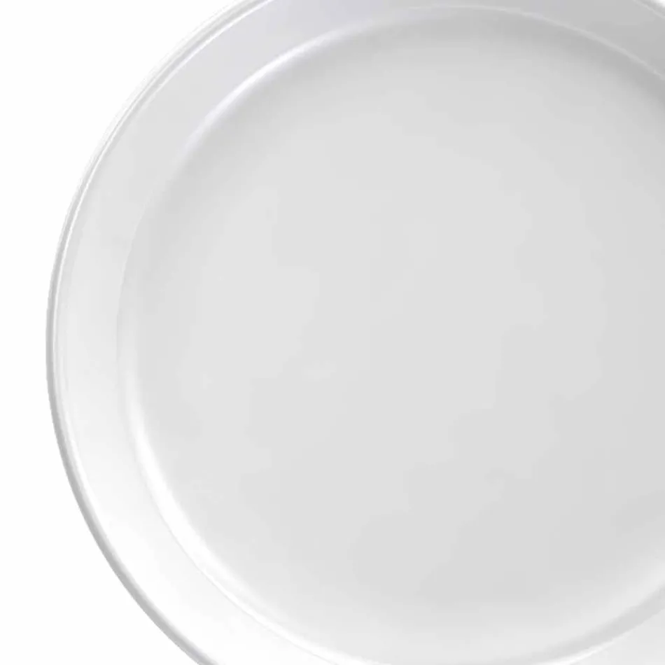 Servizio di Piatti Moderni Bianchi Design da Pranzo Porcellana 24 Pezzi - Artico Viadurini