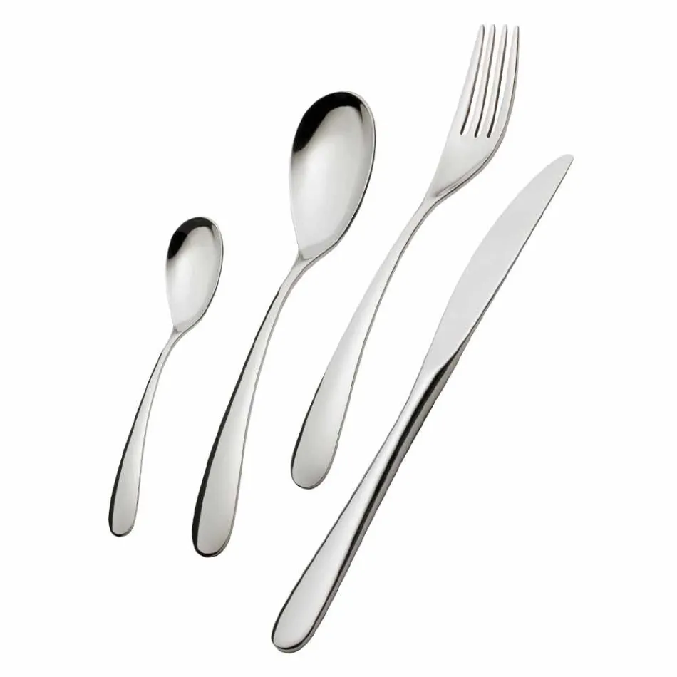 Servizio di Posate in Acciaio Inox Completo di Design 24 Pezzi - Hamtaro Viadurini