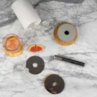 Servizio per Cocktail Accessori da Aperitivo in Marmo, Legno, Acciaio - Normanno Viadurini
