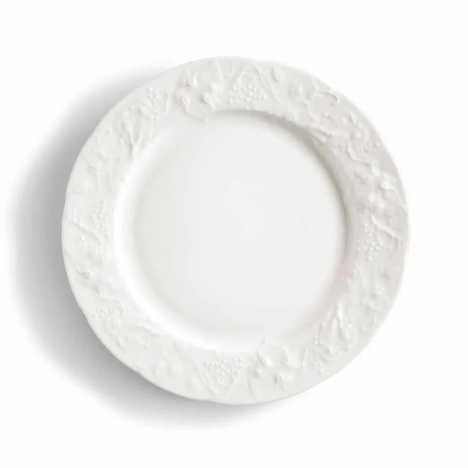Servizio Piatti Bianchi in Porcellana Eleganti di Design 27 Pezzi - Gimignano Viadurini