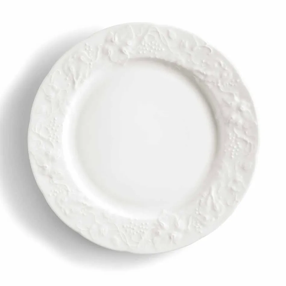 Servizio Piatti Bianchi in Porcellana Eleganti di Design 27 Pezzi - Gimignano Viadurini