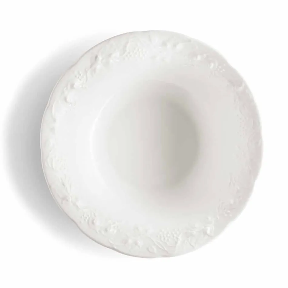 Servizio Piatti Bianchi in Porcellana Eleganti di Design 27 Pezzi - Gimignano Viadurini