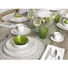 Servizio Piatti Bianchi in Porcellana Eleganti di Design 27 Pezzi - Gimignano Viadurini