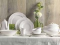 Servizio Piatti Bianchi in Porcellana Eleganti di Design 27 Pezzi - Gimignano