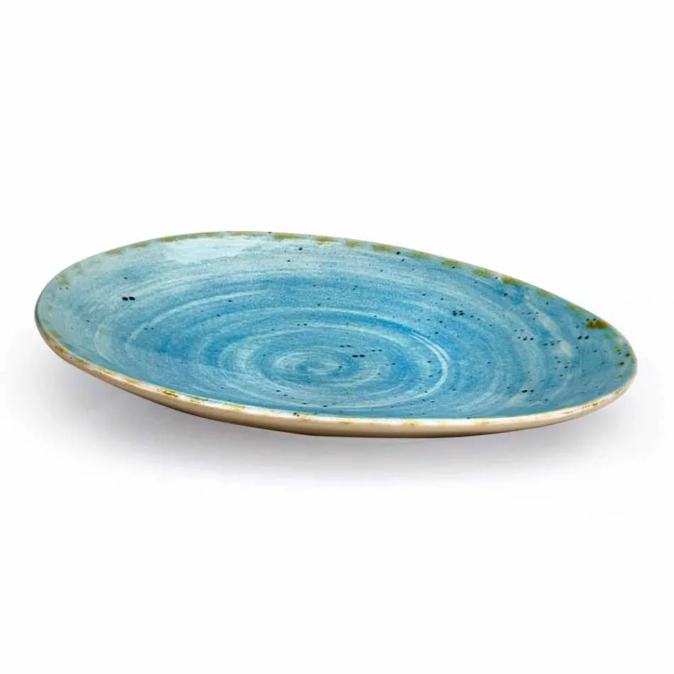 Servizio Piatti da Aperitivo 12 Pezzi in Gres Colorato di Design Moderno - Simba Viadurini